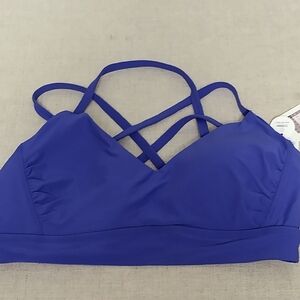 CALIA Women's Strappy Back Bikini Swim Top Size L